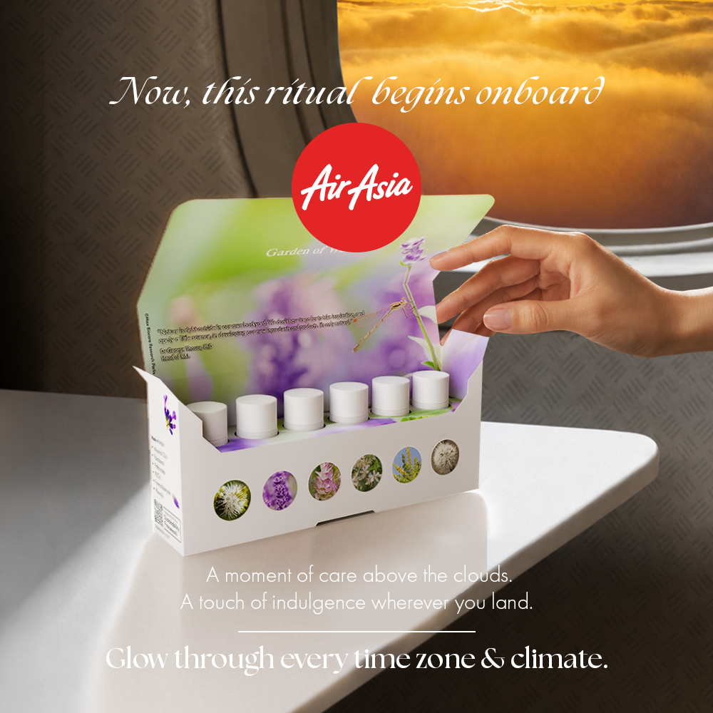 Garden of Wellness Body Oil Discovery Set Now Onboard AirAsia Malaysia