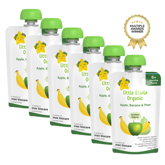 Organic Apple, Banana & Pear Baby Food – 6+ Months, 120g