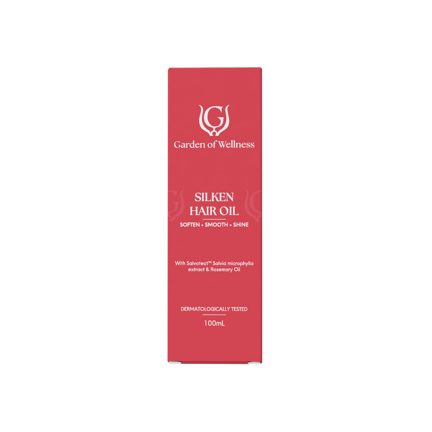 Garden of Wellness Silken Hair Oil 100 mL bottle and carton