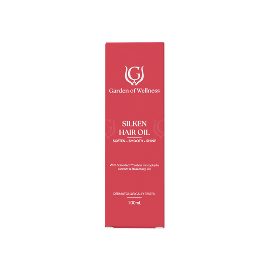Garden of Wellness Silken Hair Oil 100 mL bottle and carton